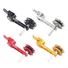 Aluminum Alloy Chain Tensioner For Folding Bikes With Spring Holes And Adjustable Fixing Rod Black
