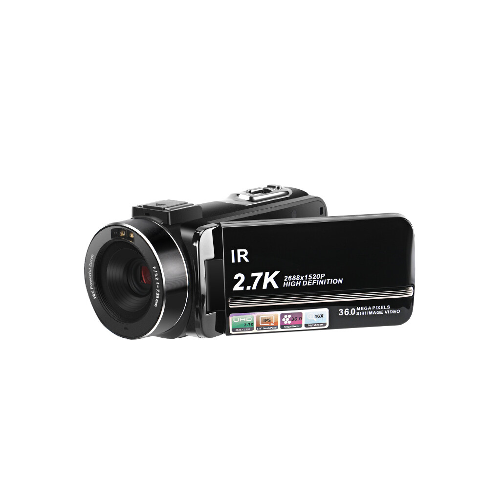 Video Camera 2.7K/36Mp/16X Zoom/Ir Night Vision 7-Piece Black 7314280139408