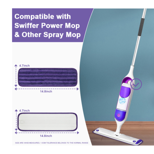 4-pack återanvändbara moppdynor för Swiffer Powermop (lila) 2