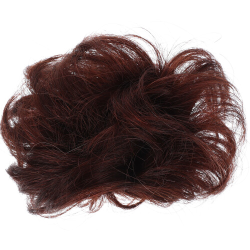 2Stk. Echthaar Dutt Extensions Lockige Haarspange Donut 1