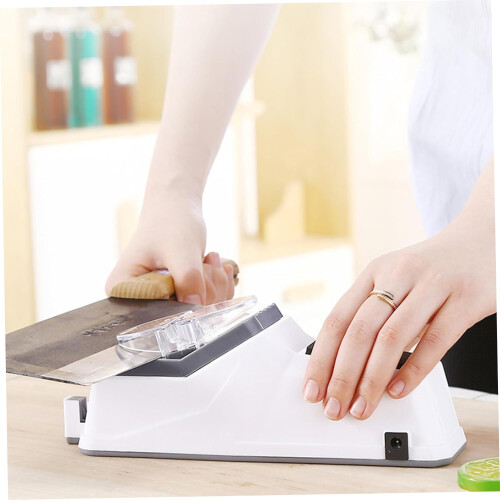 Electric Knife Sharpener USB Powered Portable Scissor Sharpener 5-Second Sharpening With Cover Kitchen-Restaurant 2