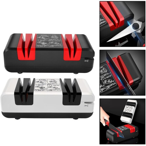 Kitchen Sharpener Fully Automatic Electric With Multi-Function Sharpening Options, Compact Black 1
