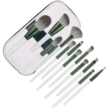 12Teiliges Set Grüne Make-up Fan Bionisch