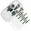 12Teiliges Set Grüne Make-up Fan Bionisch 1