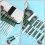 12Teiliges Set Grüne Make-up Fan Bionisch 10