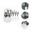 12Teiliges Set Grüne Make-up Fan Bionisch 5
