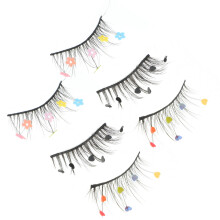 12 Paar Kunstwimpern Herzform Pailletten Für