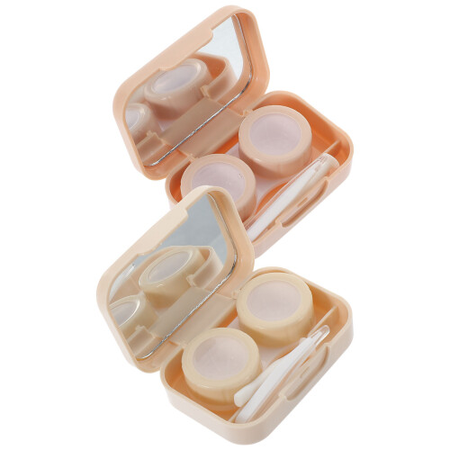 2 Sets Lensendoosje Kit Met Hulpmiddelen Draagbaar 2