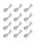12 Pcs Machine Embroidery Thread Decorative For Sewing Silver 1
