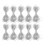 12 Pcs Machine Embroidery Thread Decorative For Sewing Silver 10