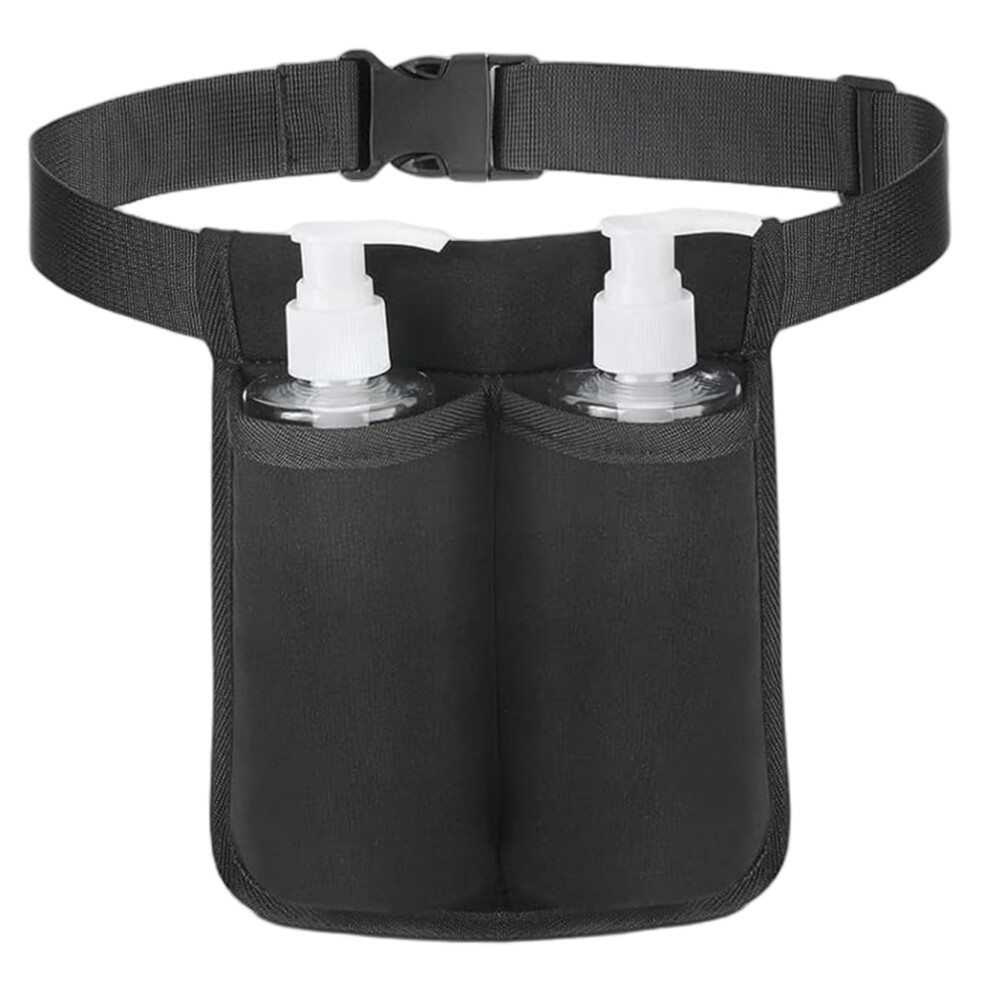 Massage Bottle Bag For 2 Bottles, Adjustable Belt, Lotion Holder Organizer, No Oil Included