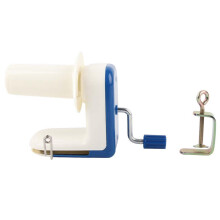 Yarn Ball Winding Machine Manual Yarn Winder Portable Table-Top Corner Blue And White