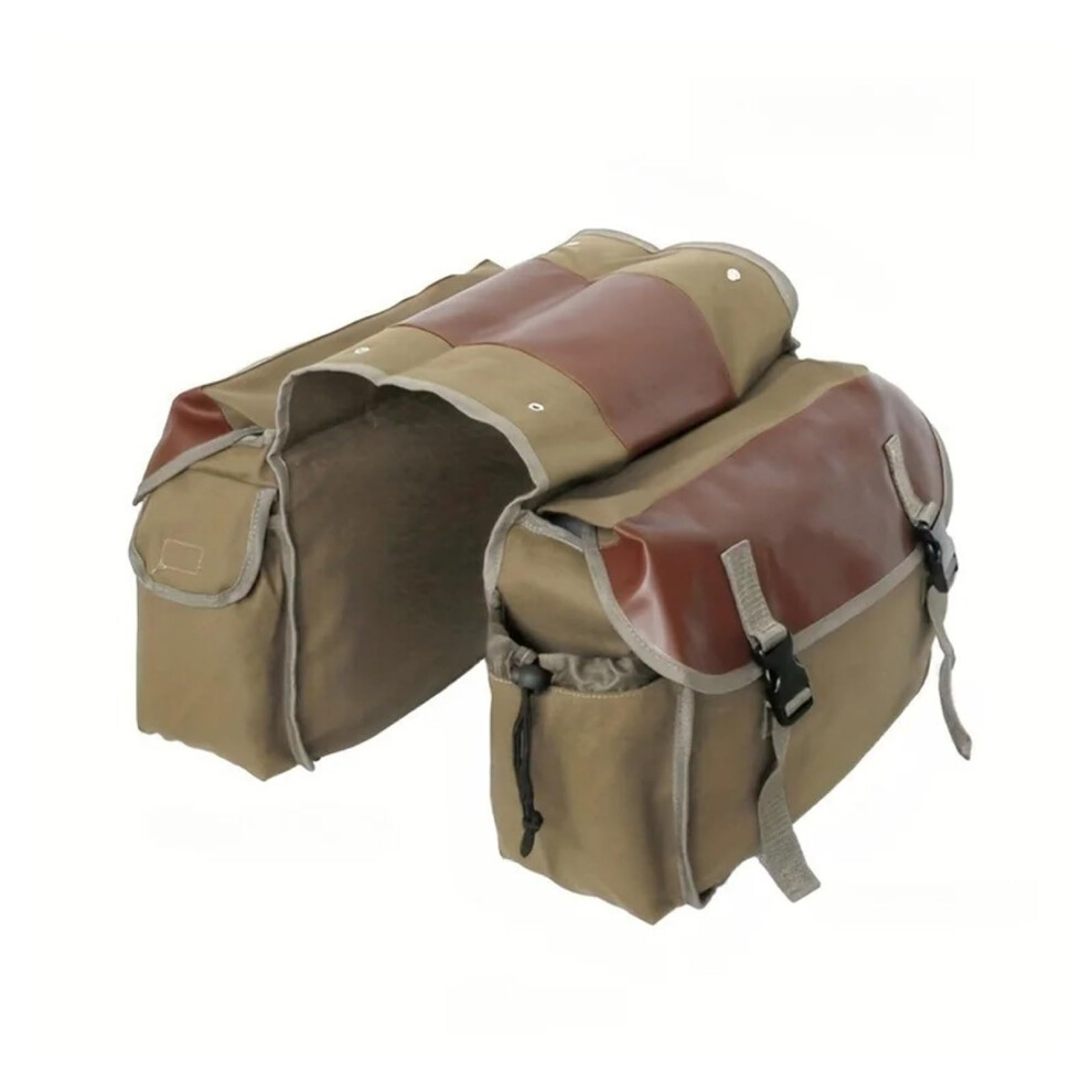 Motor Pannier Bag For Suzuki Dr650 - Waterproof Canvas Saddlebag, Luggage Storage Bag Khaki 9354506369828