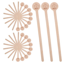 400 . Holz Rührstäbchen Mit Rundem Für , Tee, Milchcocktails