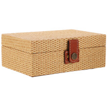 Holz Schmuckbox Mit Scharniertem Deckel Für Kleinigkeiten Hellbraun