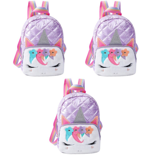 3Stk Rucksack Plüsch Schulranzen Für 2