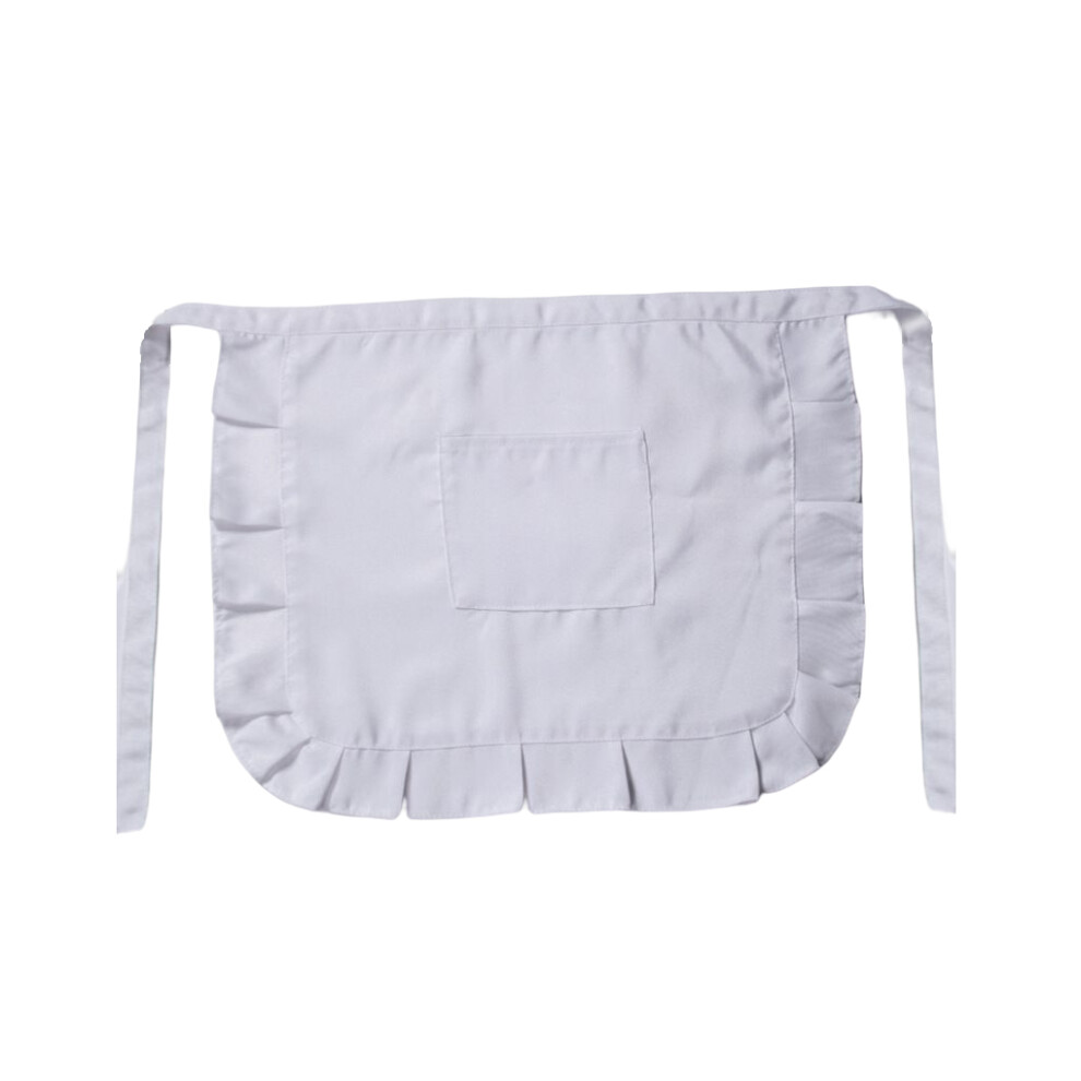 (White) Apron Modern Kitchen Restaurant Maid Waitress Half Aprons Waist Bib-image-OPC-PMBJDK9-NEW