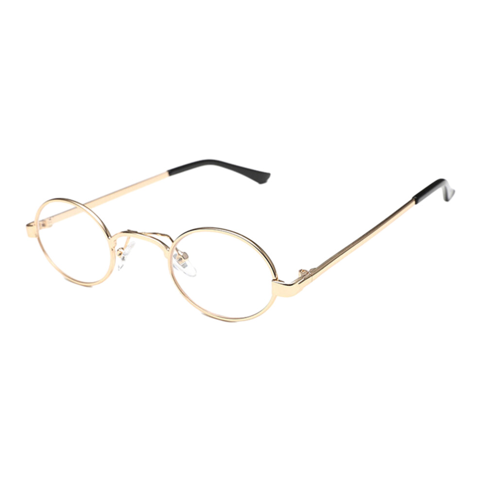 (Gold) Lightweight Vintage Eyeglasses With UV Protection Men And Women Black-image-OPC-PMBJHBN-NEW