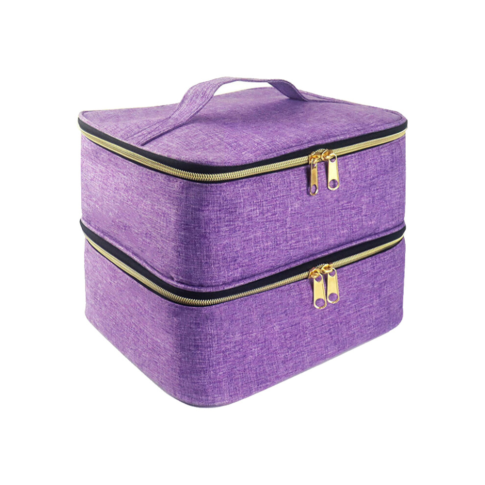 Purple (Purple) Convenient Nail Polish Carrying Case Well Organized Durable Nylon