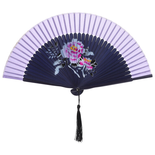 3Teilig Chinesisch Handfächer Mit Blumenmuster