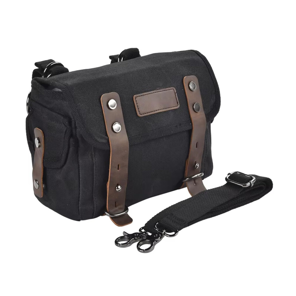 Motorcycle Saddle Bags Universal Crossbody Pannier Style Waterproof Tail Bag No Strap Black 9393856432073