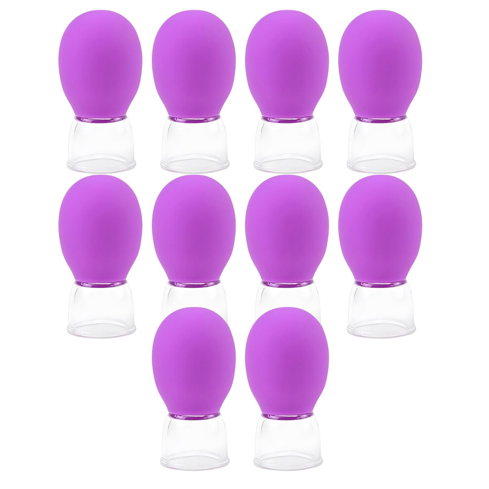 Glass Cupping Set 10-Piece With Glass And Silicone Cups For Facial And Body Vacuum Suction