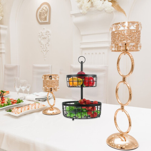 Fruit Basket 2-Layer Metall Drahtkorb Für Die 1