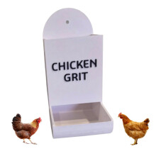 Chicken Grit and Oyster Shell Feeder, Hanging Weatherproof Poultry Trough Dispenser Model E For Chickens, Ducks, Hens
