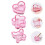 3Stk Rosa Kristallglas Dappen Schale Schmetterling Form 11
