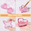 3Stk Rosa Kristallglas Dappen Schale Schmetterling Form 7