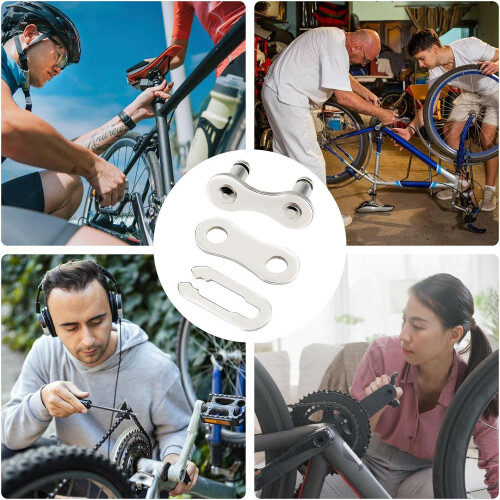 Bicycle Chain Connector - Gold Plated Silver Single Speed Road Reusable Chain Link Magic Clasp 1