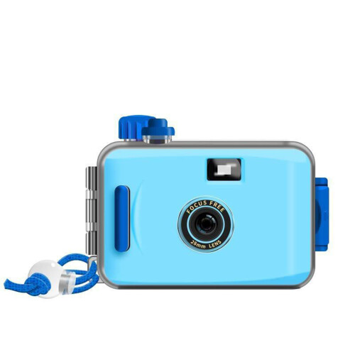 Disposable Camera 35mm Film, One-Time Imaging, 5m Waterproof, Retro Style, Multipack, Blue Basic