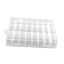 24 Fächer Herausnehmbare Kunststoff Schmuckbox Transparent