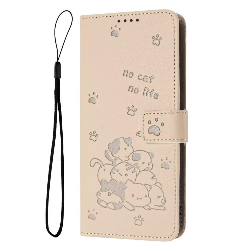 Case For Xiaomi Redmi 14C 4G, Shockproof Leather Wallet Case With Card Holder, Kickstand, Magnetic Closure, Light Yellow 9393856433834