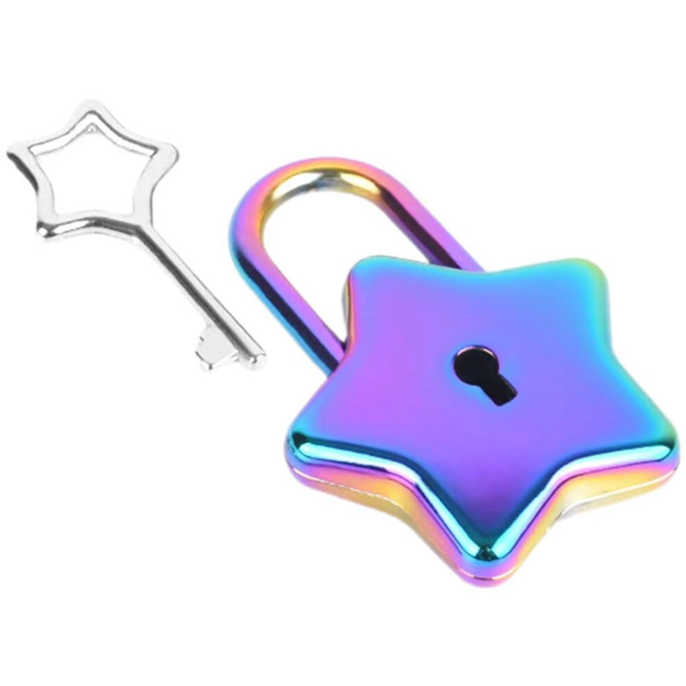 Key Padlock Decorative Star Shaped Diary Lock Mini Alloy Wishing Lock For Luggage Diary Book Jewelry Box Locker Padlocks 9016109484857