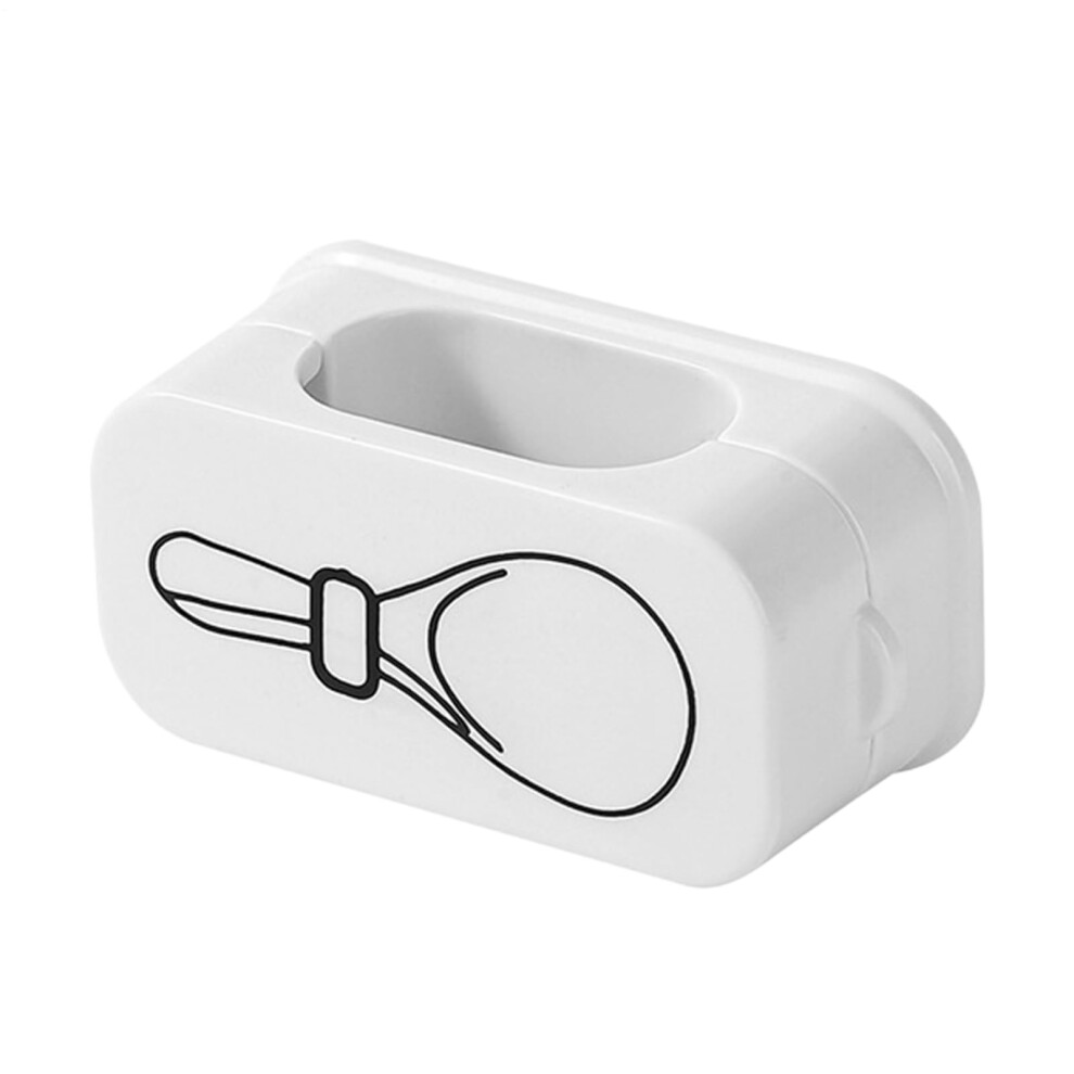 Rice Paddle Holder Stand Magnetic Opening And Closing Spatula Organizer For Counter Or Cabinet White Spoon Storage Rack-image-OPC-PMBJVFJ-NEW