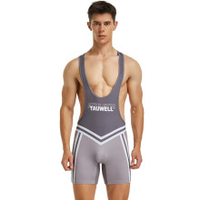 Mens Undershirts Leotard Wrestling Singlet For Fitness And Gym Seamless One-Piece Bodysuit Gray 1XL