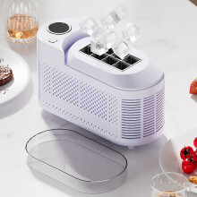 Mini Ice Maker Machine Portable Clear Ice Cube Maker 10-15 Min Low Noise Energy Efficient For Home Car Purple Cord Included