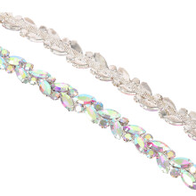 Rhinestone Chain Crystal Multicolor 1pcs 0.59x0.02x35.37in