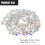 Rhinestone Chain Crystal Multicolor 1pcs 0.59x0.02x35.37in 3