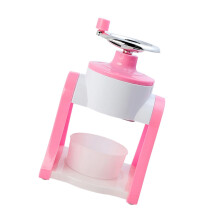 Manual Pink Ice Crusher Compact Hand Operated Ice Crushing Tool For Home Use For Smoothies And Slushies