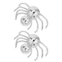 4 Halloween Disco Spinne Mit Glitzerbeinen Für Themenparty