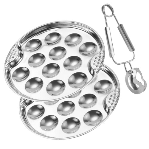 Snail Backform Kühlschrank Set 2 Schalen Silber
