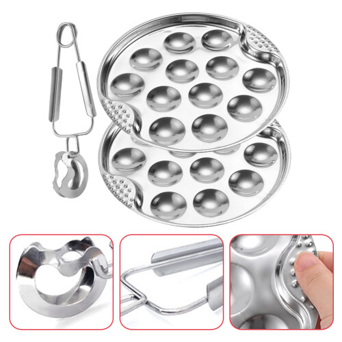 Snail Backform Kühlschrank Set 2 Schalen Silber 2
