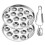 Snail Backform Kühlschrank Set 2 Schalen Silber 6