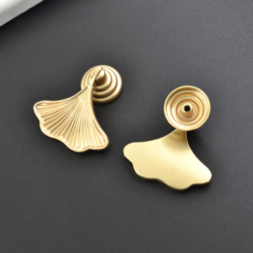 2 Goldene Schrankgriffe Möbelgriff Kastentür Ventilatorgriff 1