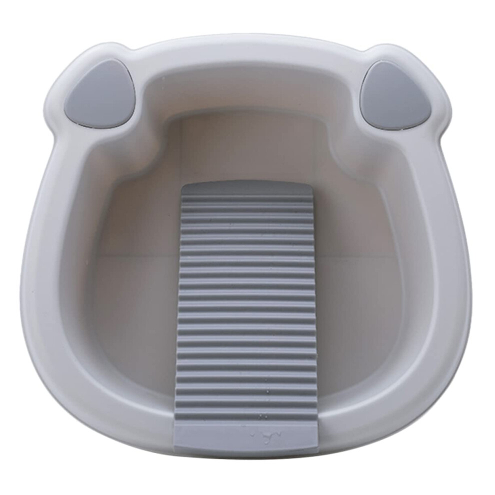Thickened Infant Washing Basin Scrubbing Board Baby Face Basin For Laundry And Camping Sturdy Plastic Easy Cleaning