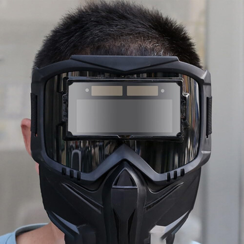 Automatic Darkening Face Protector For Welding With True Color Visibility Adjustable Headband High-Impact Shell 2