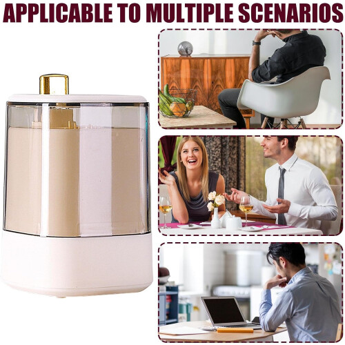 Automatic Toothpick Dispenser White, Dustproof Transparent Toothpick Case, Thickening Container, Sturdy Secure Storage 2