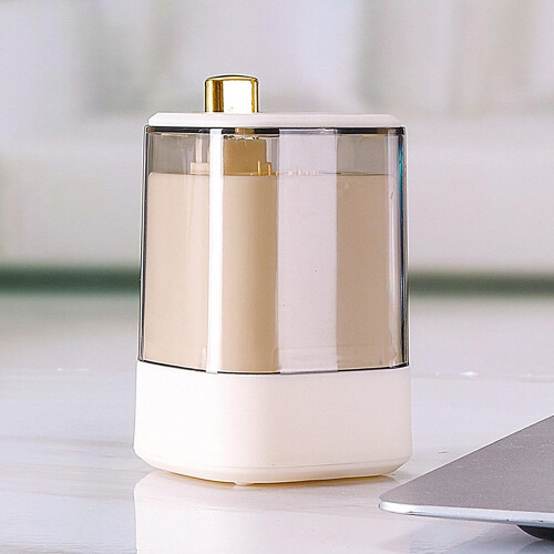 Automatic Toothpick Dispenser White, Dustproof Transparent Toothpick Case, Thickening Container, Sturdy Secure Storage 1